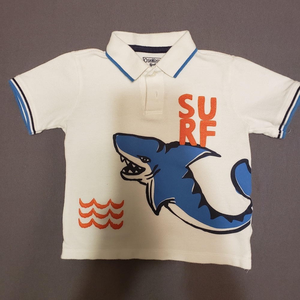 Cute OshKosh 3T Surf Shark Shirt